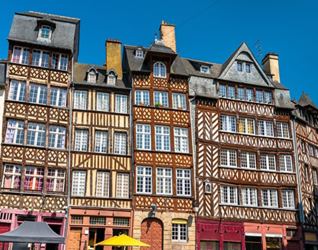 The historic city of Rennes, Brittany